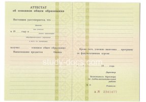 Аттестат за 9 класс 1995-2006 в Рубцовске